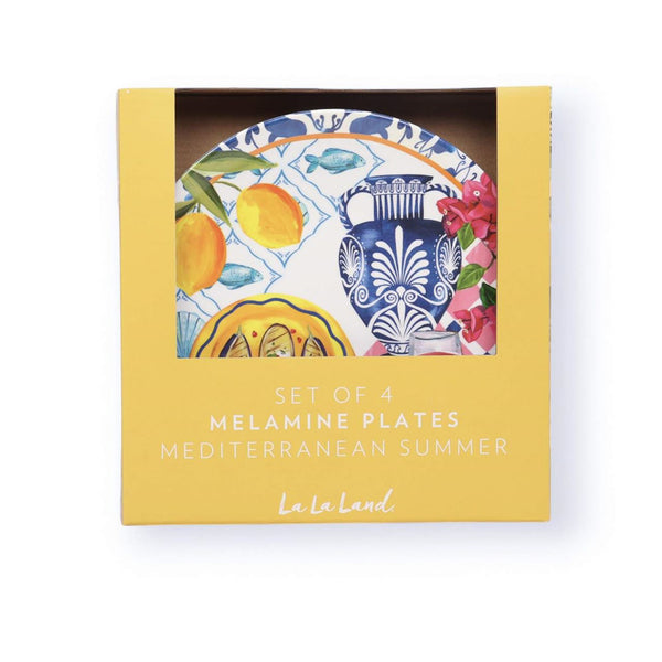 Mediterranean Summer Set of 4 Plates