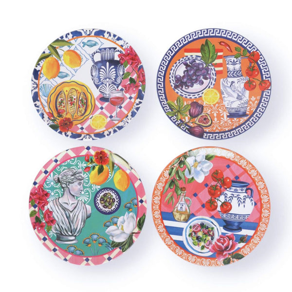 Mediterranean Summer Set of 4 Plates