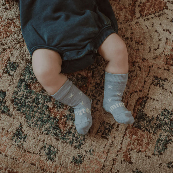 Beau Merino Crew Baby Socks