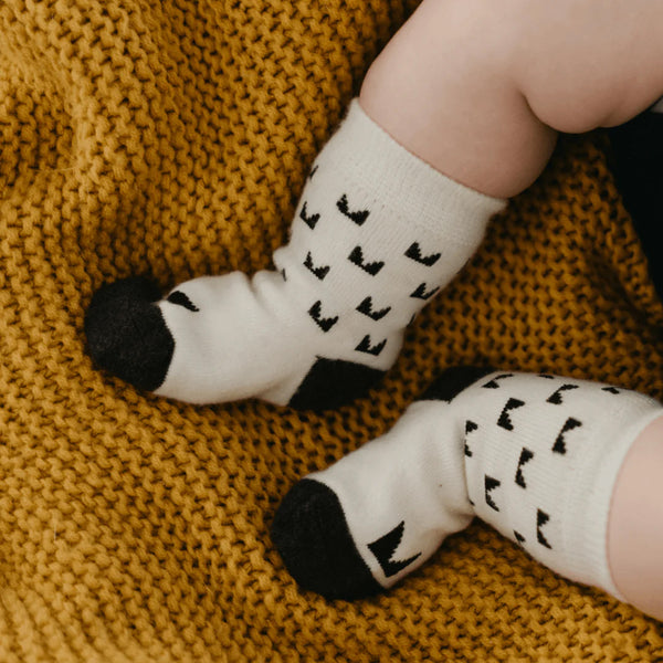 Mosey - Merino Baby Socks, Pixel