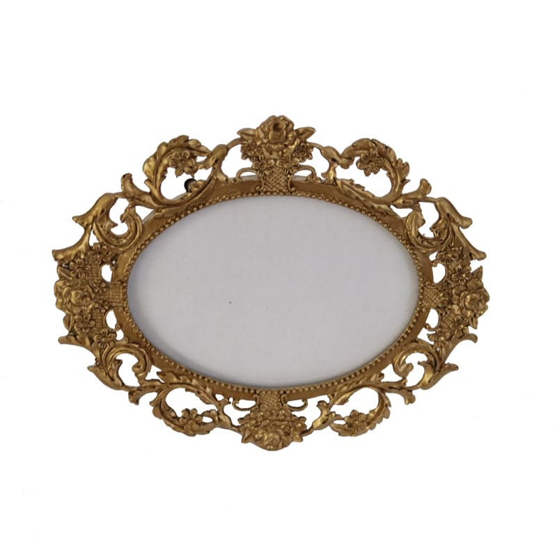 Alloy Photo Frame Oval - Gold