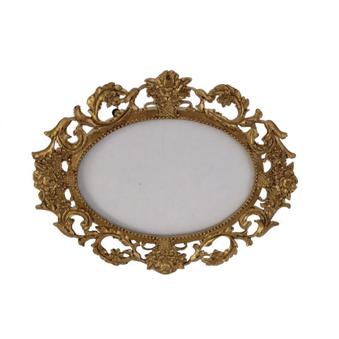 Alloy Photo Frame Oval - Gold