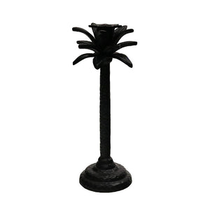 Aluminium Palm Candlestick, Black