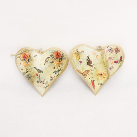 Vintage Wooden Hanging Decoupage Heart