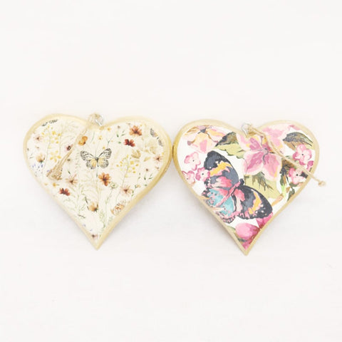 Vintage Wooden Hanging Decoupage Heart