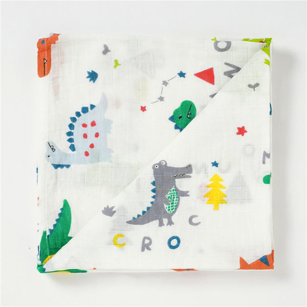 Bamboo & Cotton Muslin Wrap, Chompzilla
