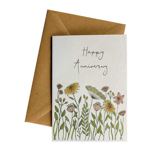 Anniversary Flowers - Greeting Card