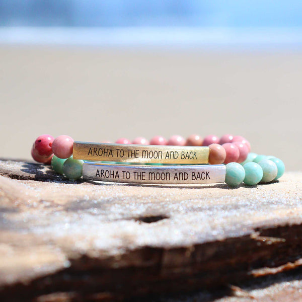Aroha to the Moon and Back Gemstone Bracelet