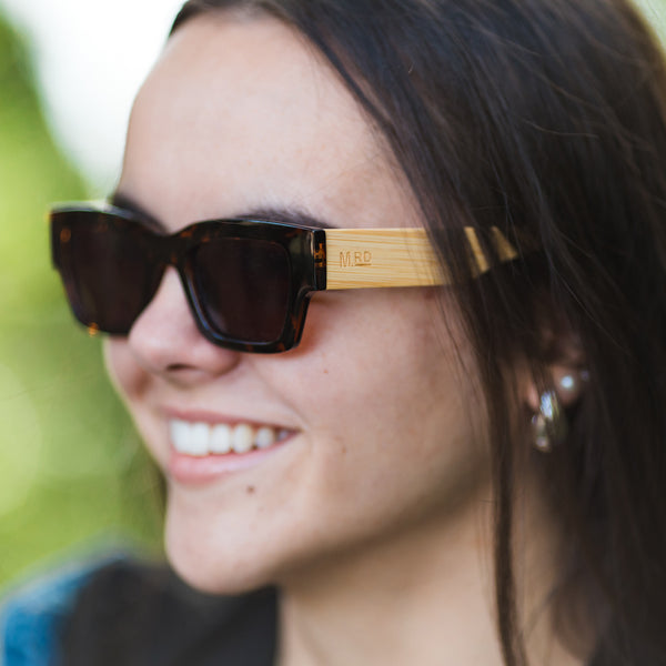 Bergen Tortoise Sunnies, Wooden Arms #3234