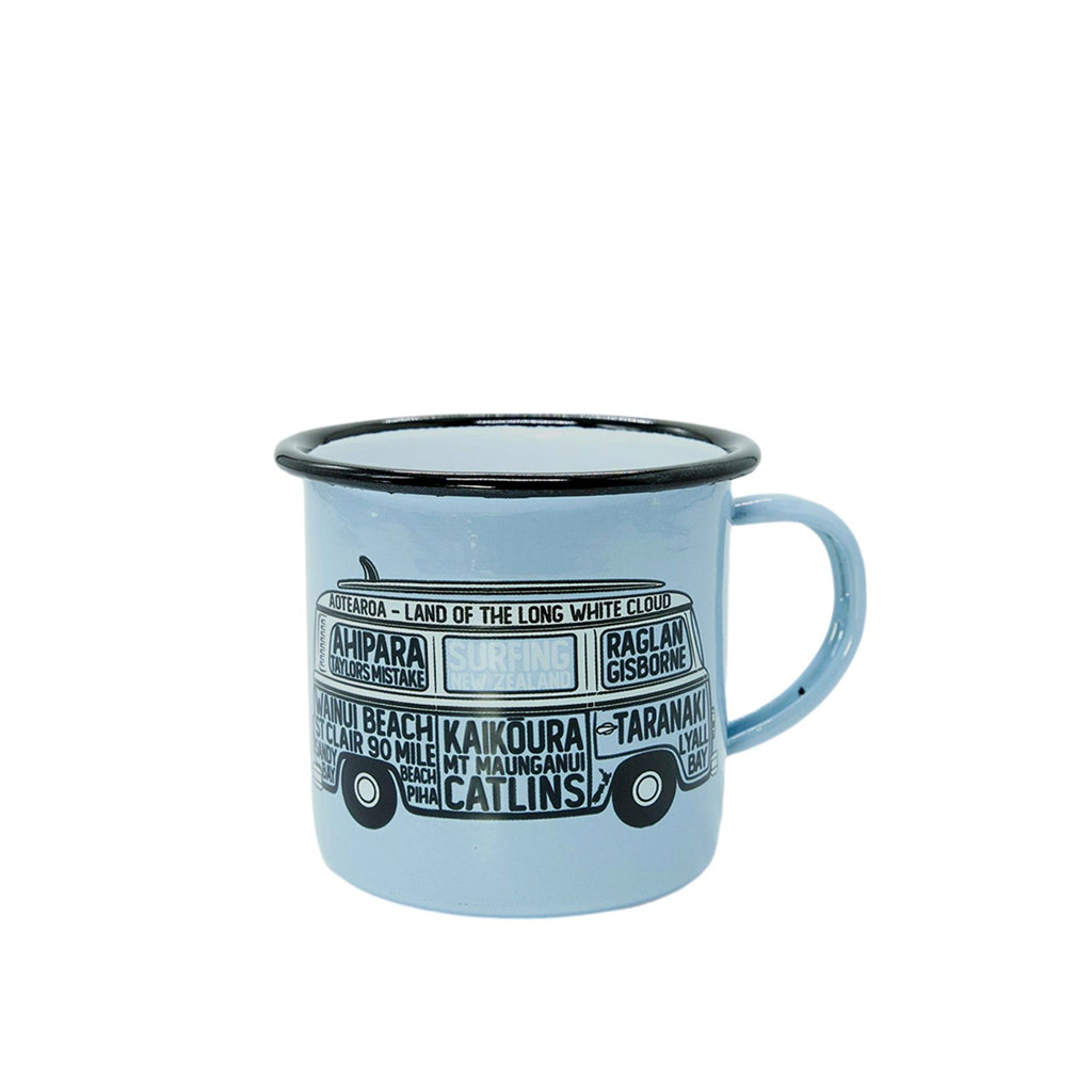 NZ Surfing Enamel Mug
