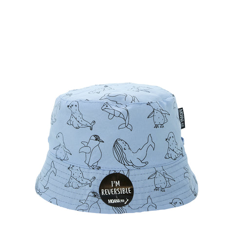 Kids Reversible Bucket Hat, OGs Denim