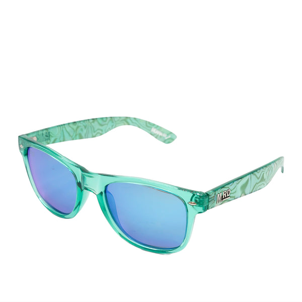 Plastic Fantastics Green Sunnies with Pāua Arms #3279