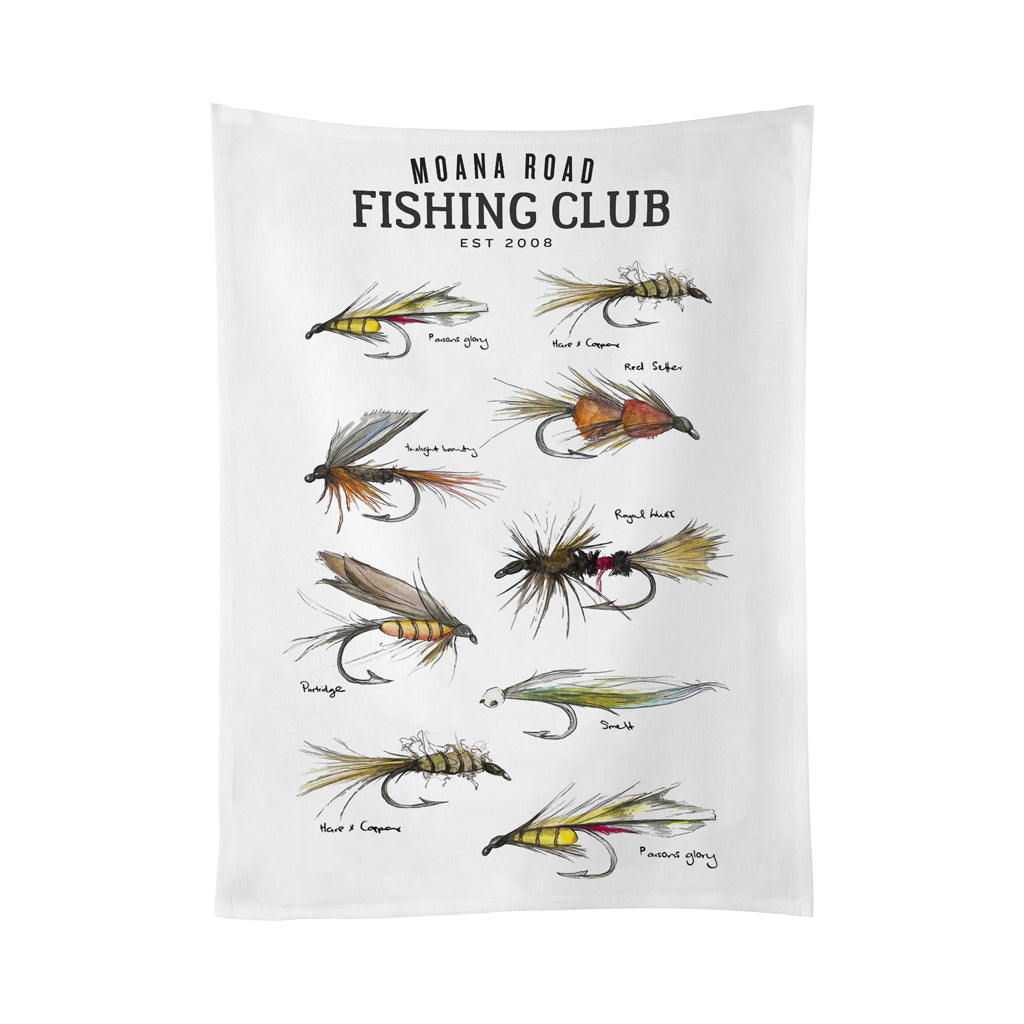 Fly Fishing Club Tea Towel