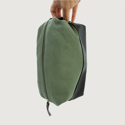 Toiletry Bag - Olive Canvas