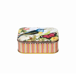 Bird & Butterfly Small Rectangle Tin