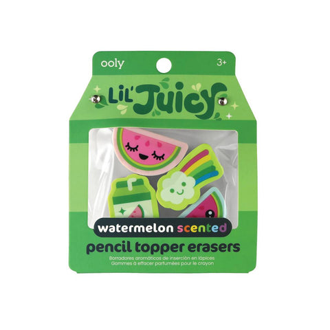 Watermelon Pencil Top Eraser Set