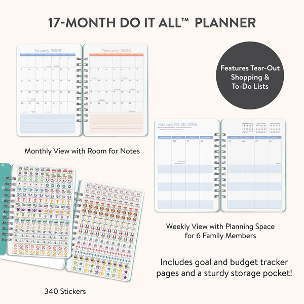 Doggone Cute 17 Month Planner 2025