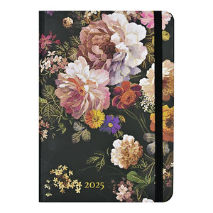 16 Month Weekly Planner 2025, Midnight Floral