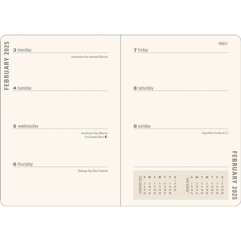 16 Month Weekly Planner 2025, Midnight Floral