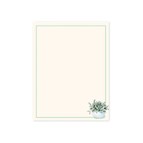 White Cat & Houseplant Pocket Notepad