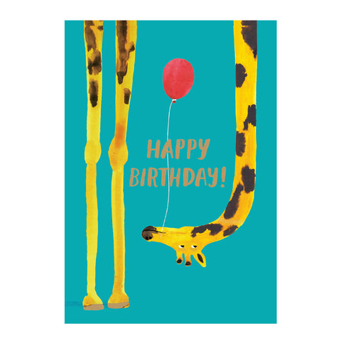 Birthday Giraffe - Greeting Card