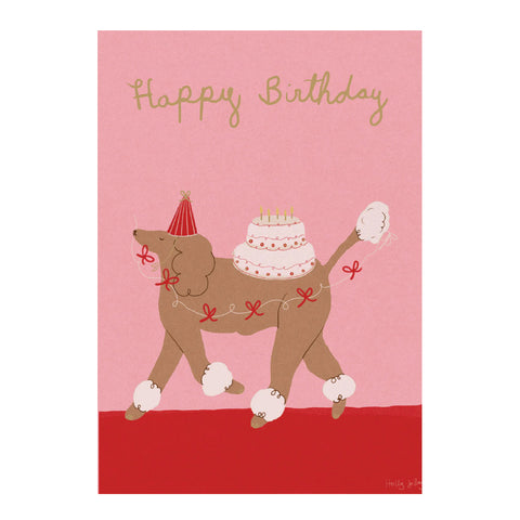 Poodle Birthday - Greeting Card