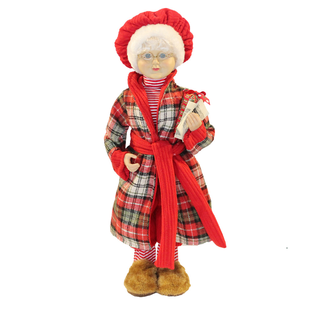 Mrs Claus Standing in Dressing Gown