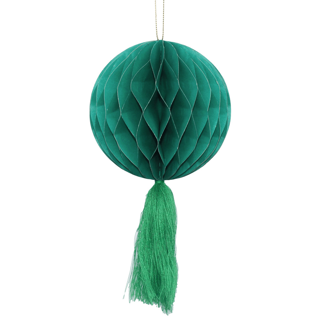Paper Bauble with Tassel Christmas Decoration