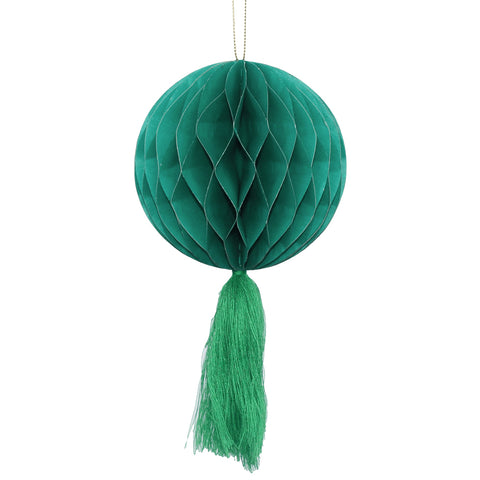 Paper Bauble with Tassel Christmas Decoration