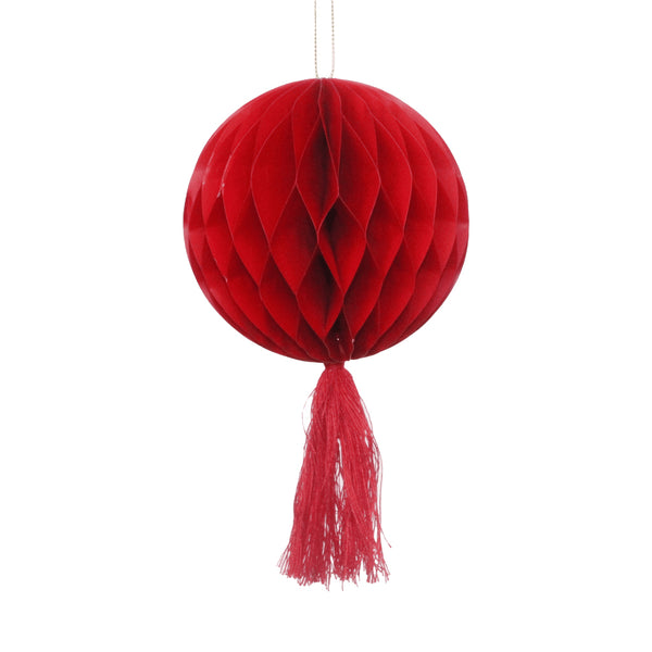 Paper Bauble with Tassel Christmas Decoration