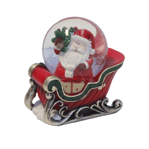 Santa on Sleigh Snowglobe