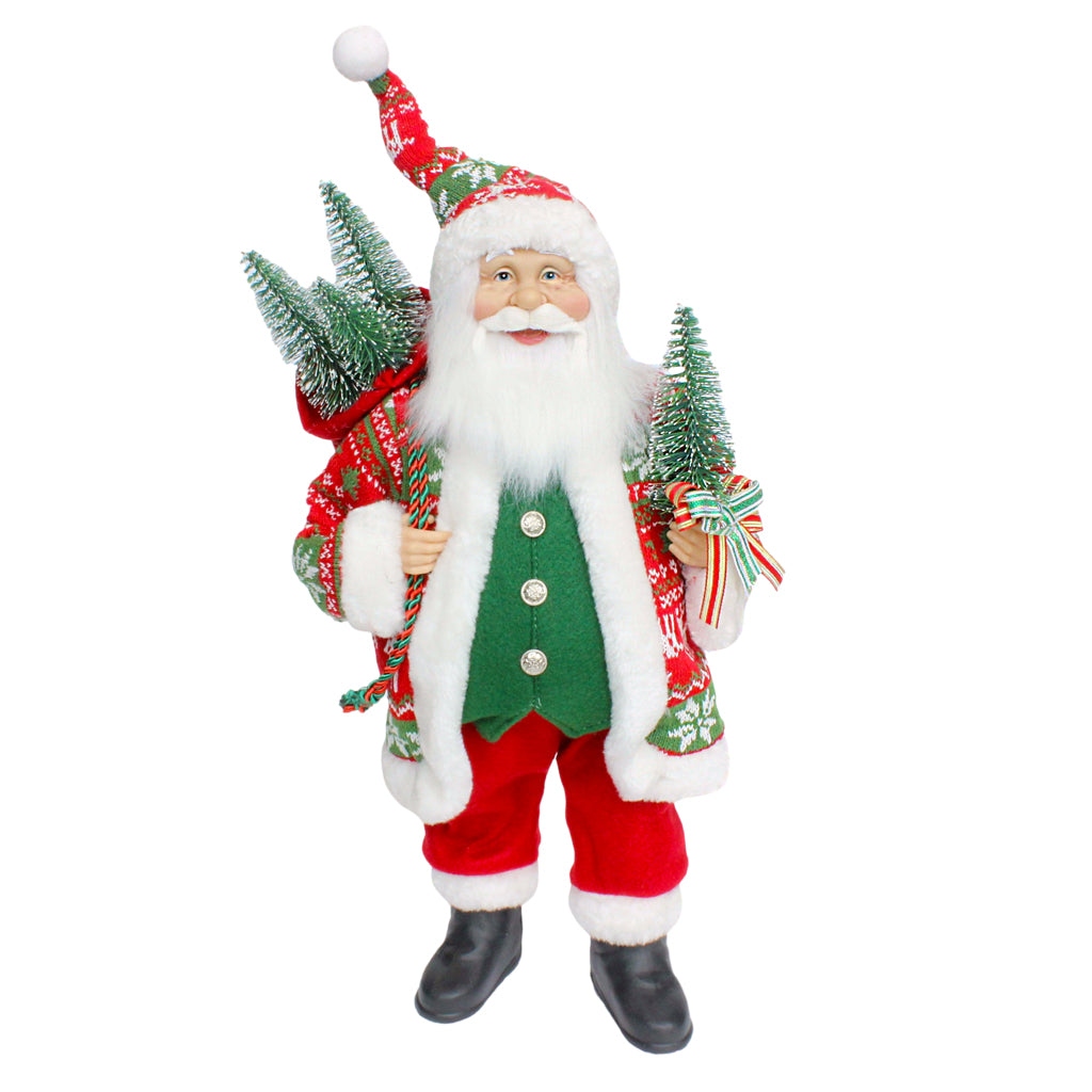 Santa with Fair Isle Pattern Jacket