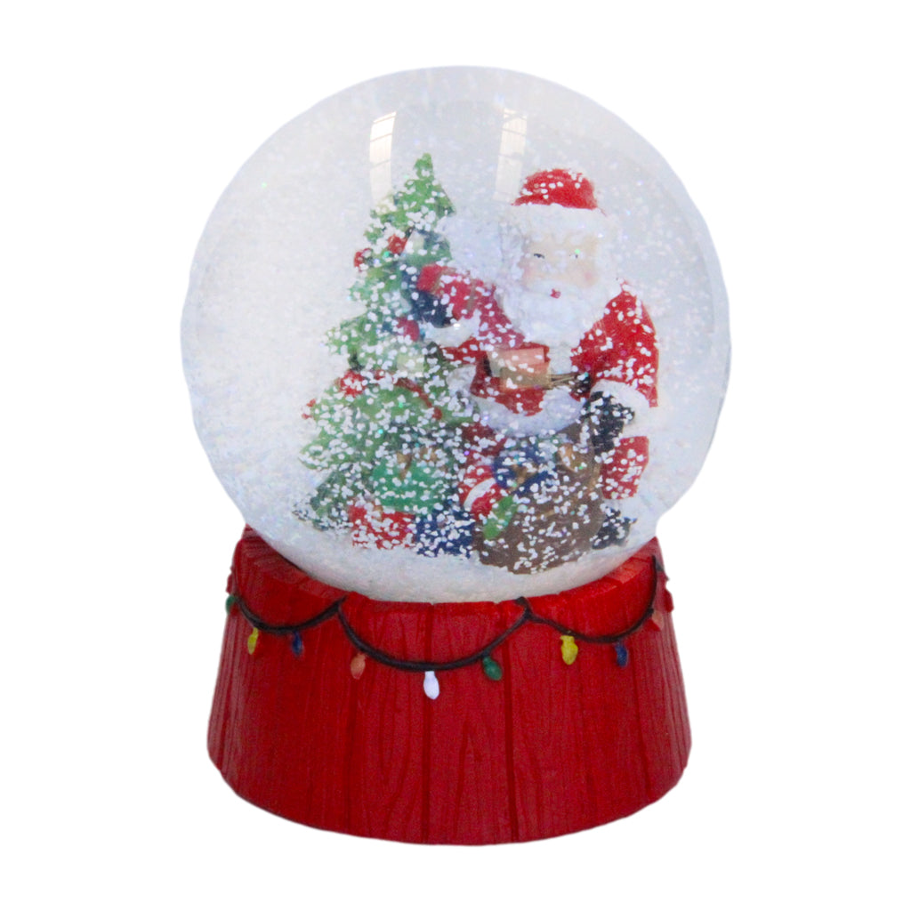 Snowglobe with Santa and Tree