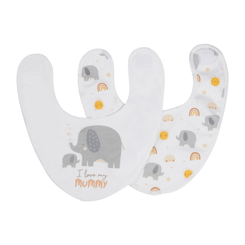 Baby Elephant Bib 2 pk