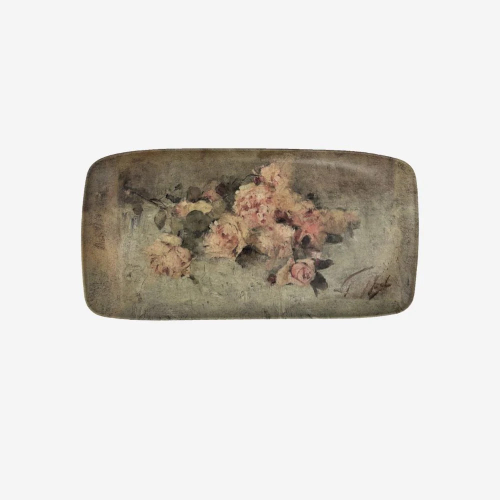 Old Masters Roses Bamboo Tray