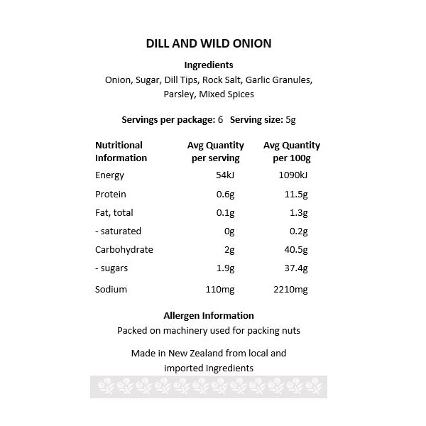 Dill & Wild Onion Dip Mix