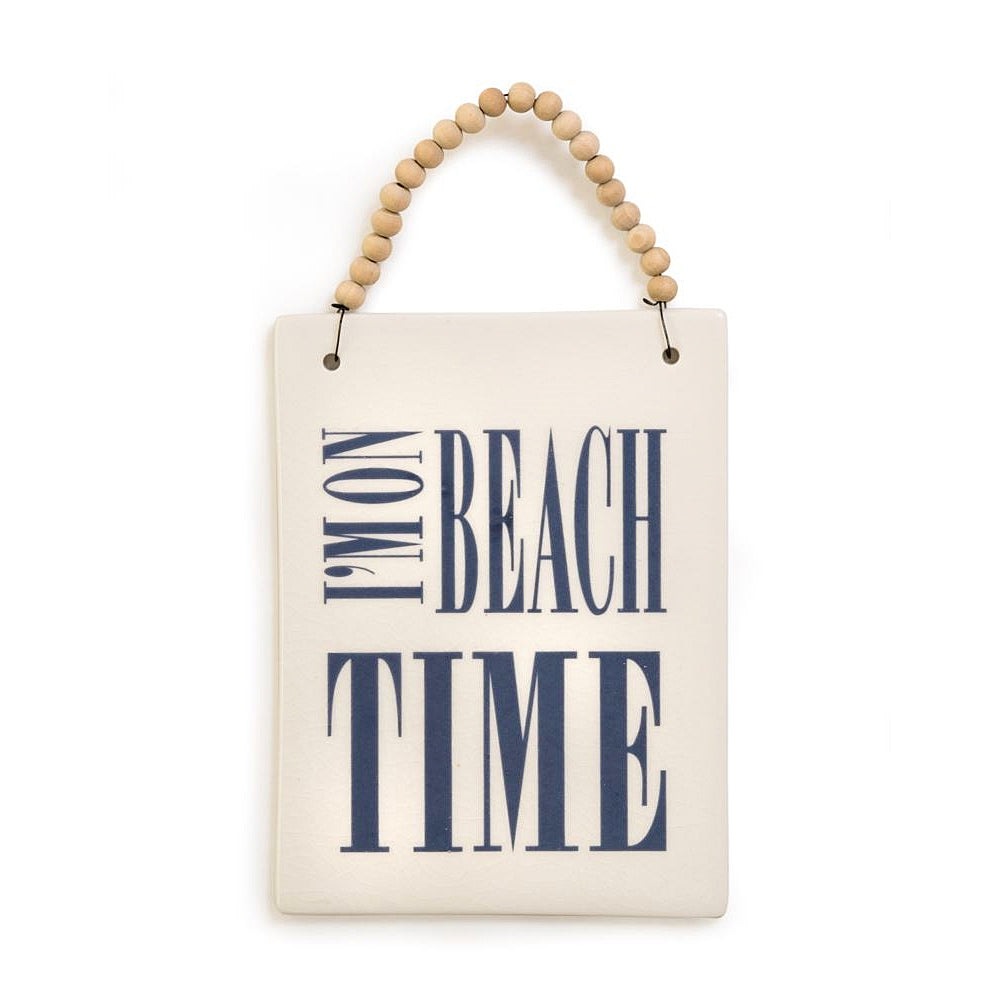 Beach Time Ceramic Wall Plaque