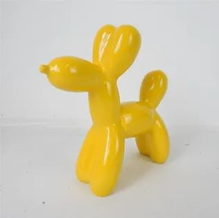 Resin Balloon Dog, Yellow