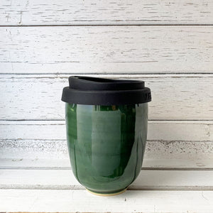 Sand / Jade Ceramic Takeaway Cup