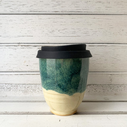Washout Green Ceramic Takeaway Cup