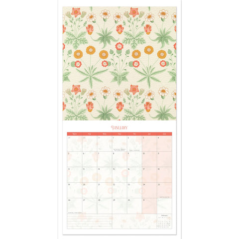 William Morris Square Calendar 2026