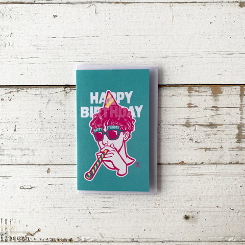Happy Birthday Party Glasses - Mini Greeting Card