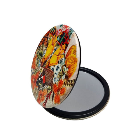 Red Admiral on Kōwhai Cosmetic Mirror