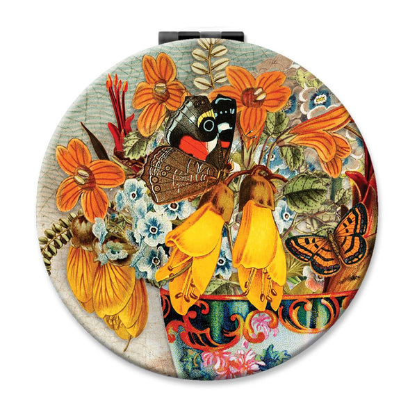 Red Admiral on Kōwhai Cosmetic Mirror