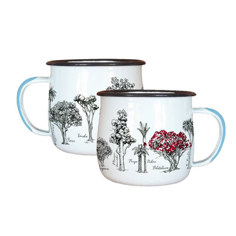 NZ Trees Enamel Mug