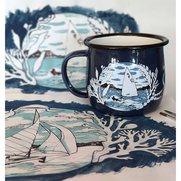 P Class Enamel Mug