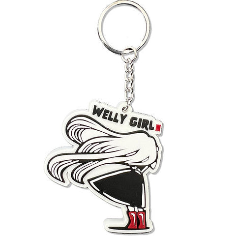 Welly Girl (Red Boots) - Key Ring