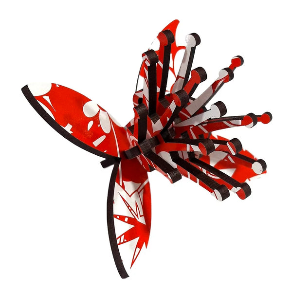 Assembled Abstract Design Red Floral Pohutukawa Christmas Decoration.