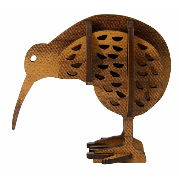 Assembled Abstract Designs Extra Small Wood-Finish Kitset Kiwi.