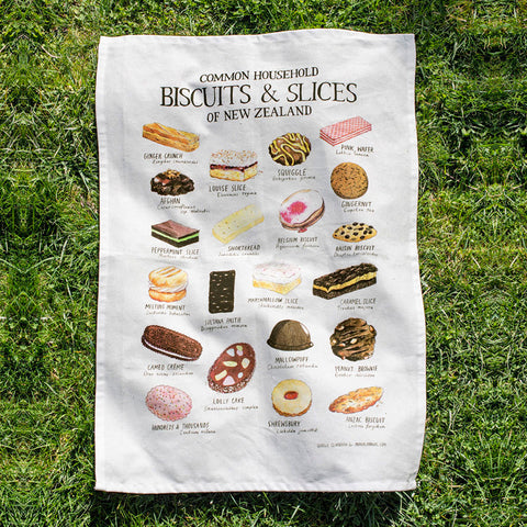 Biscuits & Slices of New Zealand Tea Towel